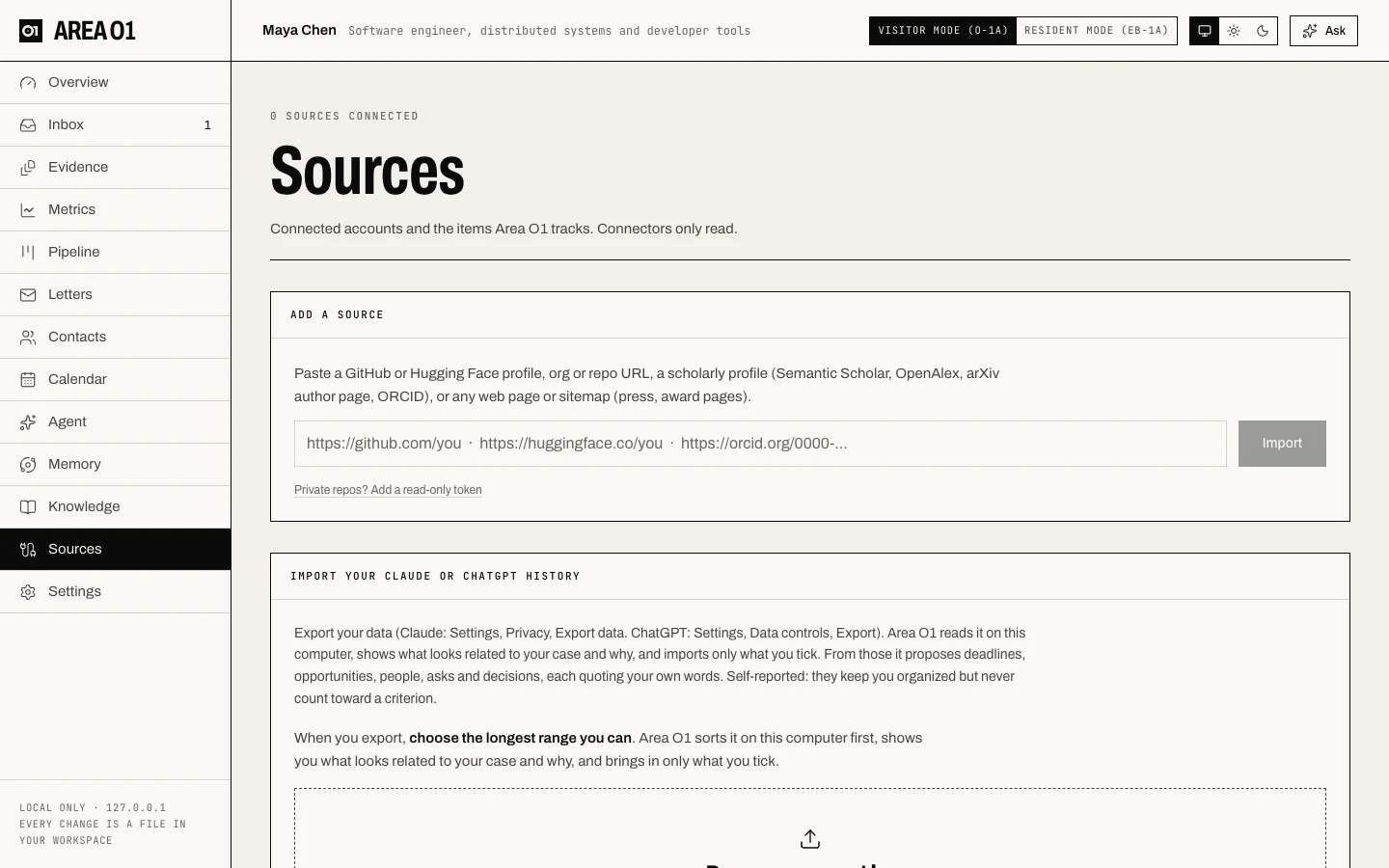 Sources page